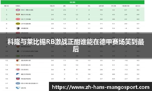 科隆与莱比锡RB激战正酣谁能在德甲赛场笑到最后
